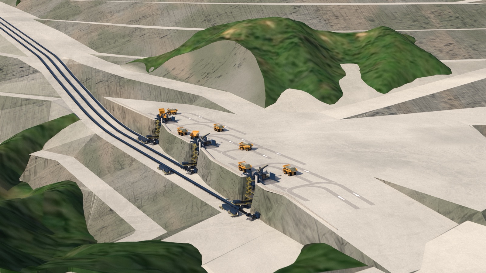In-pit crushing and conveying IPCC system