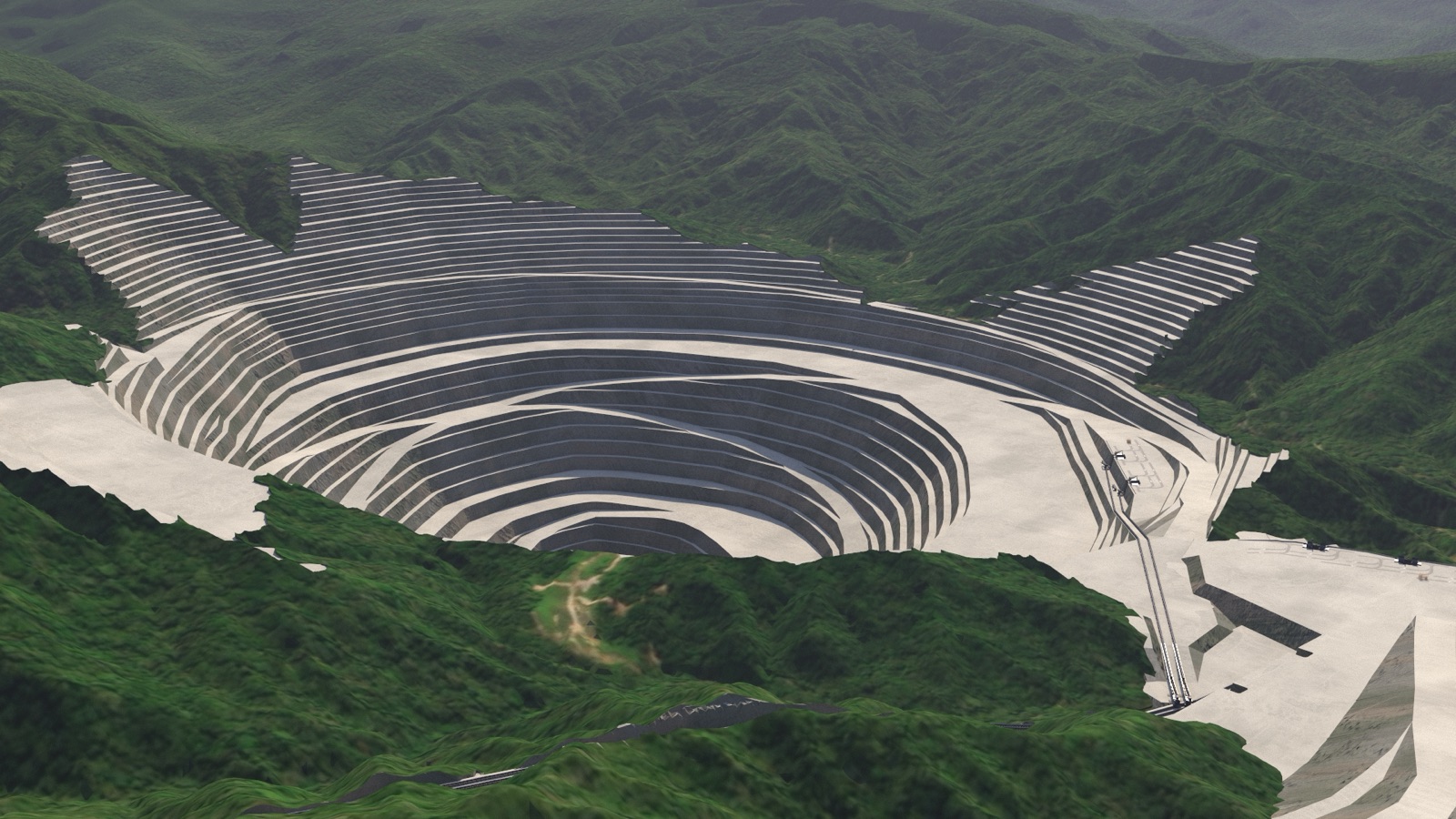 IPCC pit layout 3D visualisation